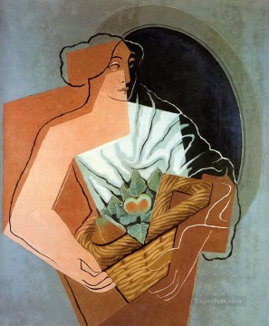Juan Gris Painting - woman with basket 1927 Juan Gris